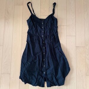 Banana Republic Navy Blue and White Polka Dot Mini Dress